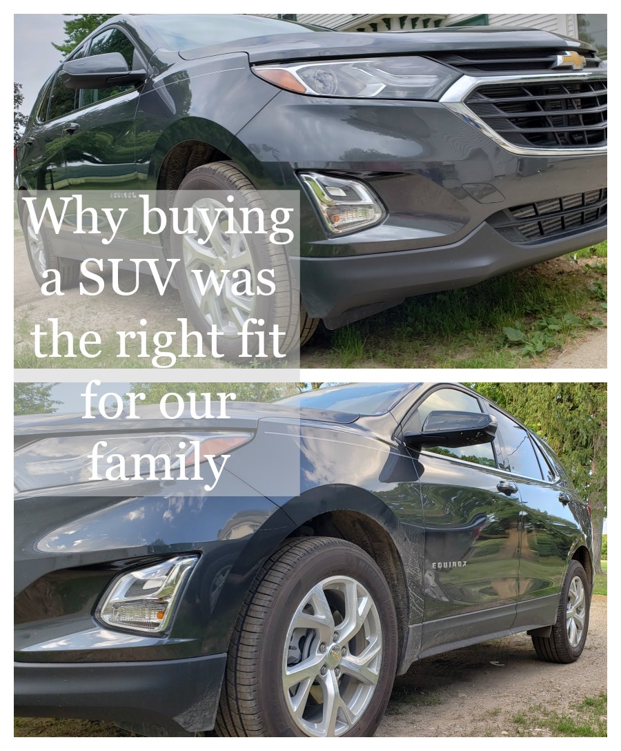 When you want a sporty vehicle, but can't commit to buying a van. See why buying a SUV was the right fit for our family and may work for you too.