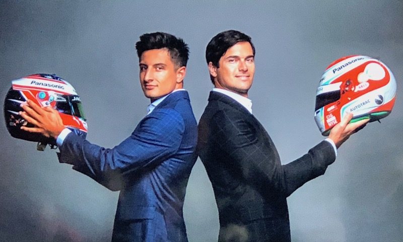 Panasonic Jaguar Formula E drivers Mitch Evans and Nelson Piquet Jr.