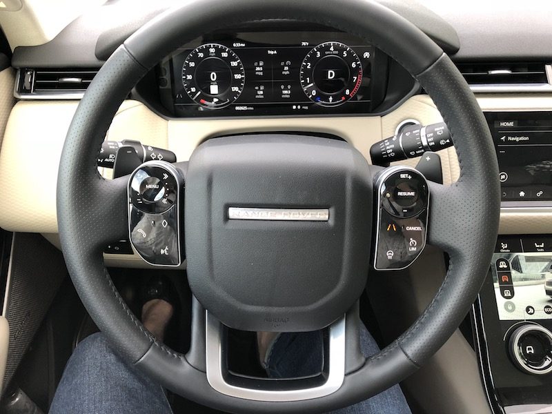 2018 Range Rover Velar Luxury SUV steering wheel