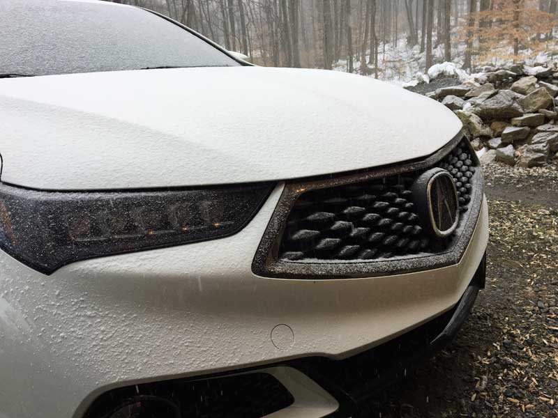 Acura TLX AWD A-Spec in snow