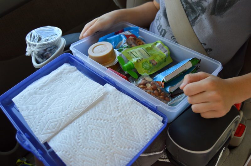HEALTHY TRAVEL SNACKS AND TREATS ARE EASY TO PICK OUT WITH THIS LARGE SNACK BOX.