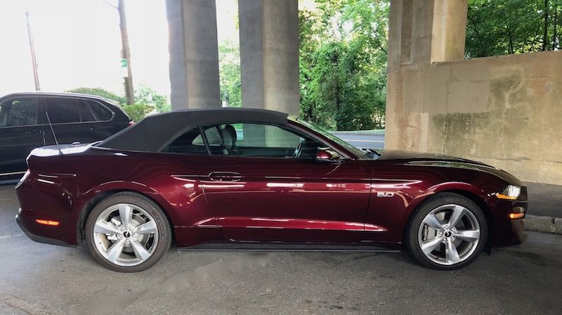 Loving life in a ragtop sports car: Mustang GT 5.0 convertible sports car