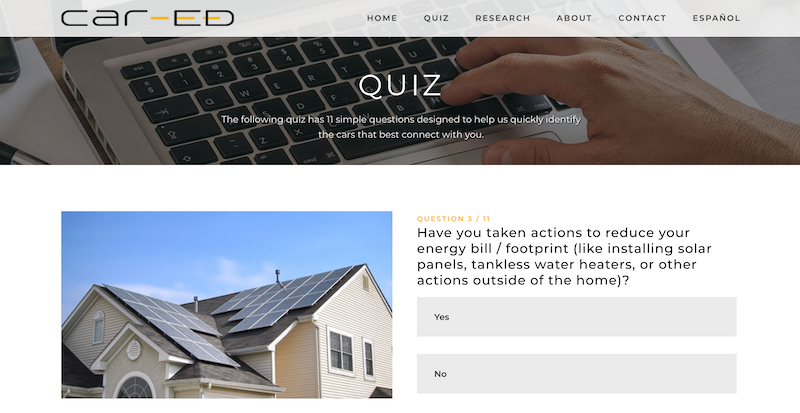 Car-Ed car shopping quiz