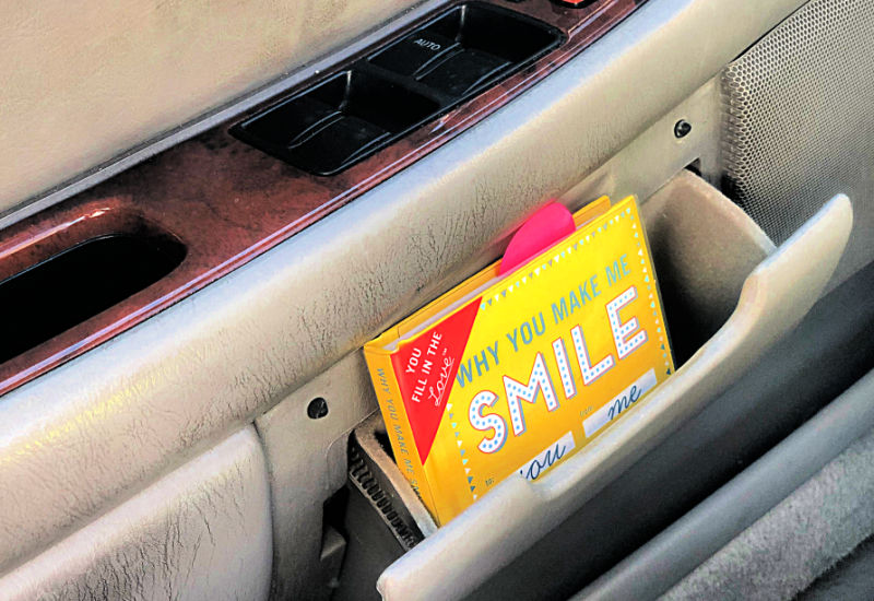 Don't forget to use places like the side pockets of a door as a hiding spot too. Photo Credit: Kendra Pierson