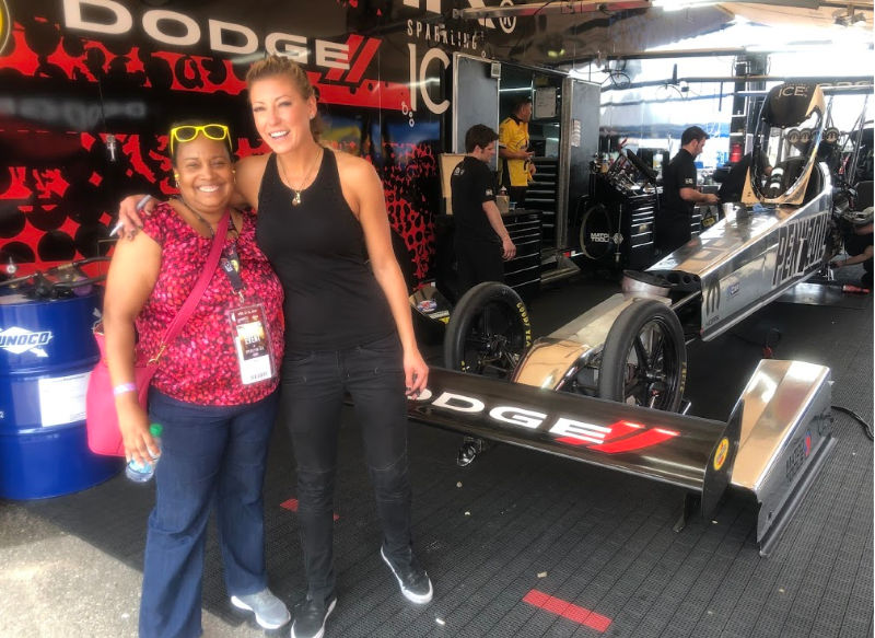 Meeting such an amazing driver like Leah Pritchett was the best way to visit my first drag race. Photo Credit: Kendra Pierson