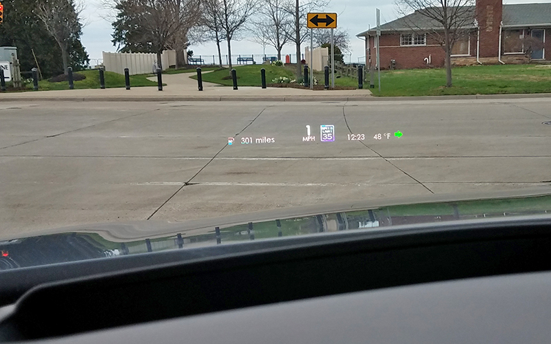 lincoln continental heads up display