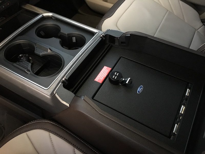 Locking Safe in the Console of the F-450