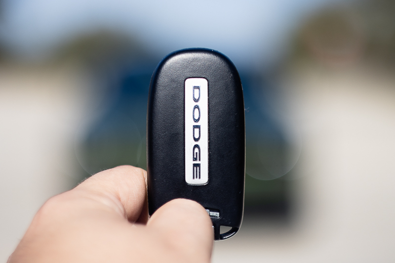 Double-tap the key fob to remote-start the Challenger. It's like waking the neighbors with your engine alarm clock.