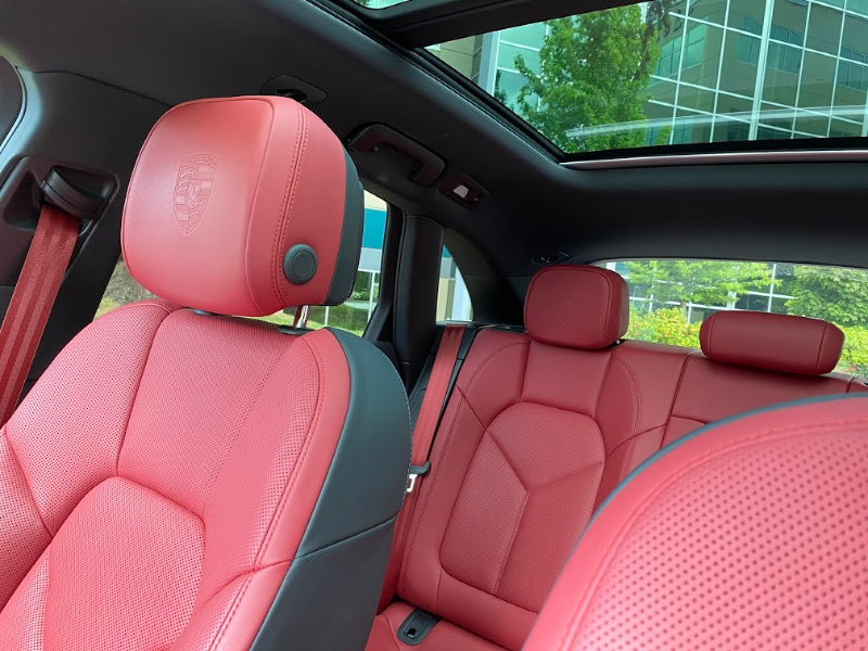 Garnet Red Porsche Macan Interior