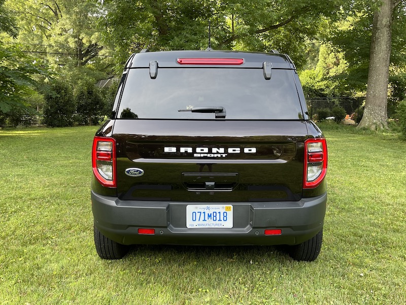 A rear view of the Ford Bronco Sport