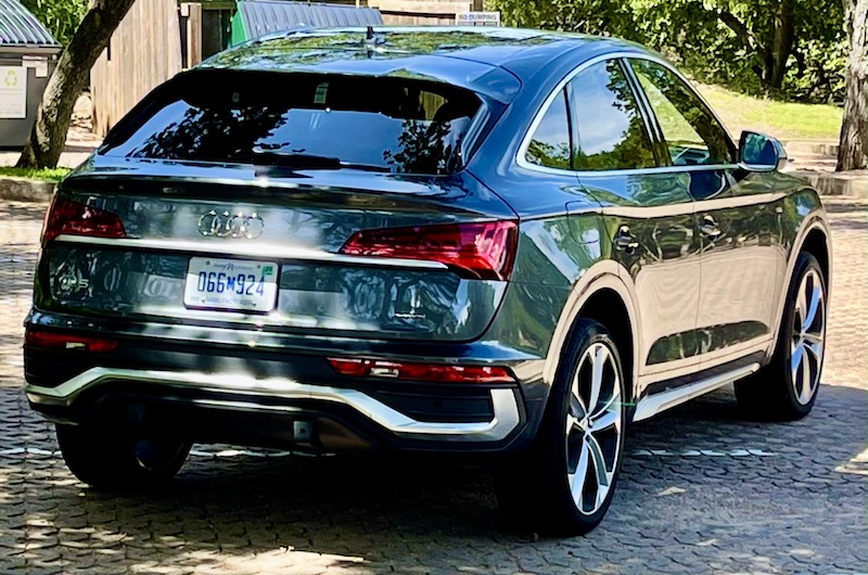 A rear view of the Audi Q5 Sportback