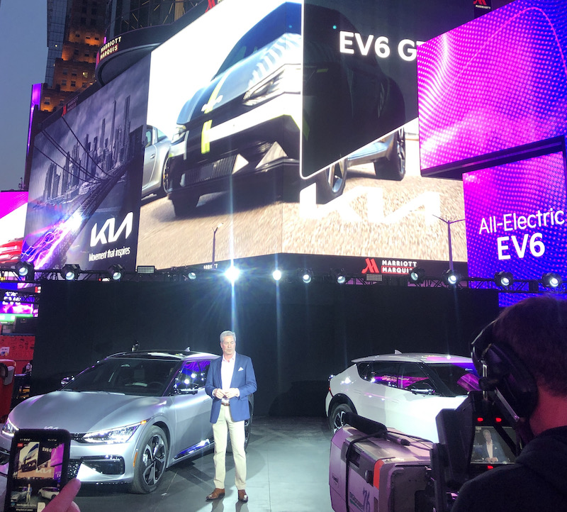 Russell Wager of Kia introducing the EV6