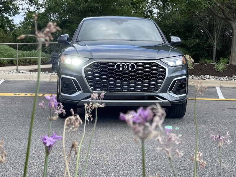 The front grille of the Audi Q5 Sportback has that familiar Audi look