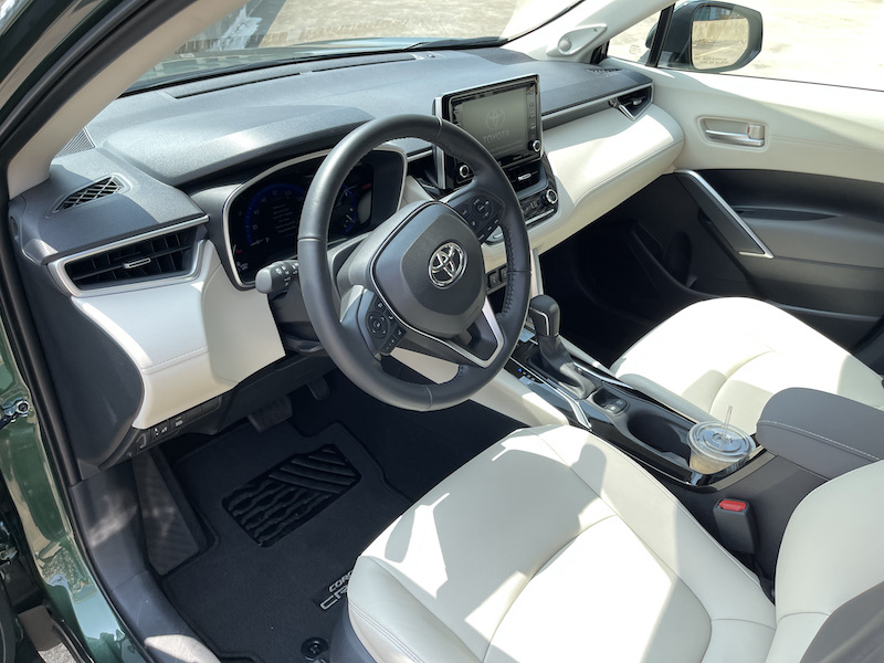 A look at the driver's seat in the Toyota Corolla Cross