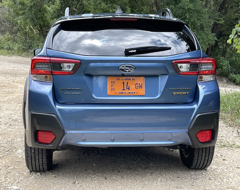 A look at the rear of the 2021 Subaru Cross Trek