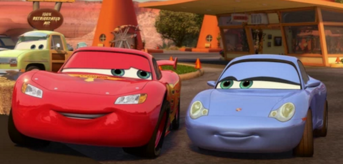 Scene from the Disney Movie Cars