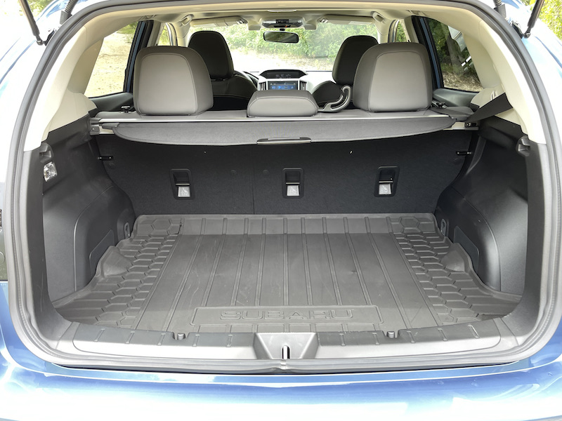 The cargo area in the Subaru Cross Trek