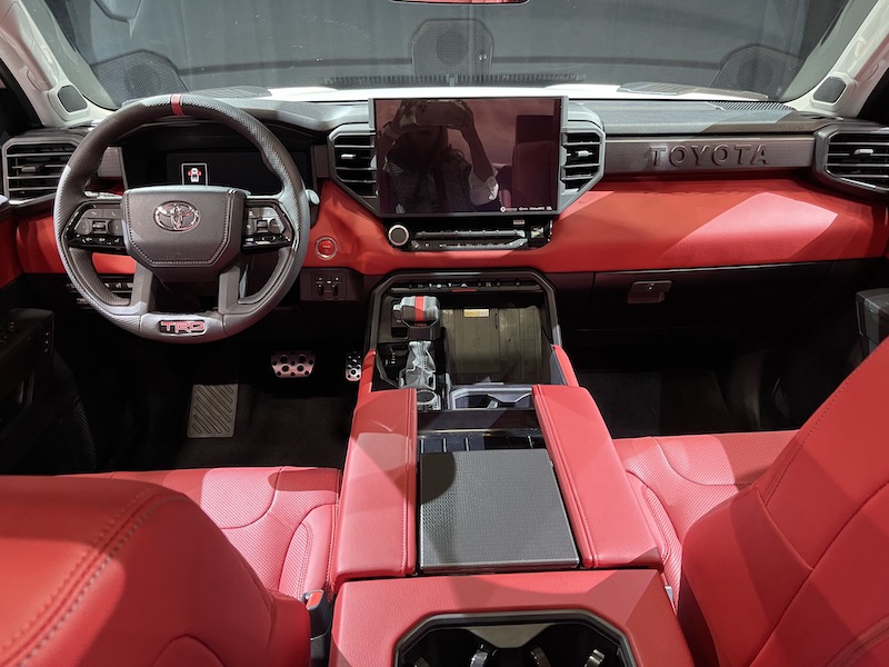 The front seat of the 2022 Toyota Tundra