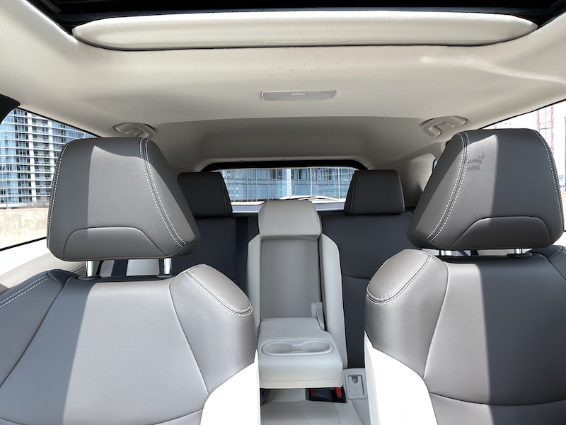 The interior of the Toyota Corolla Cross is roomy enough for 4