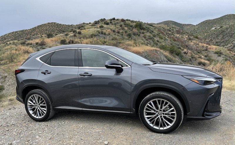 A side view of the 2022 Lexus NX