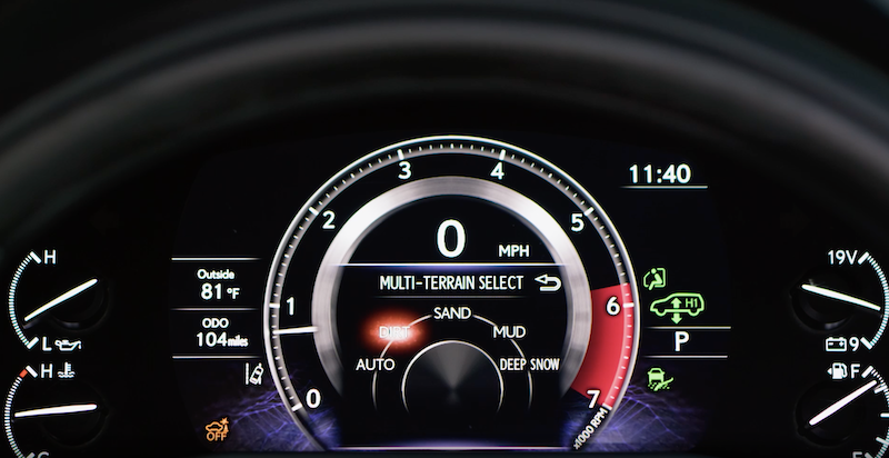 The driver information display in the 2022 Lexus LX 600