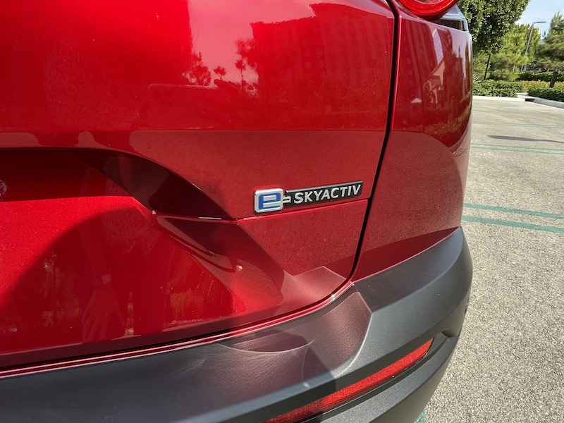 The eSkyactive engine badge lets you know this an EV