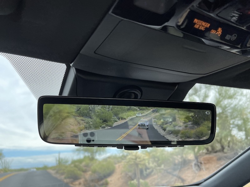 The live view mirror in the 2022 Lexus NX lets you choose a video view or a reflection