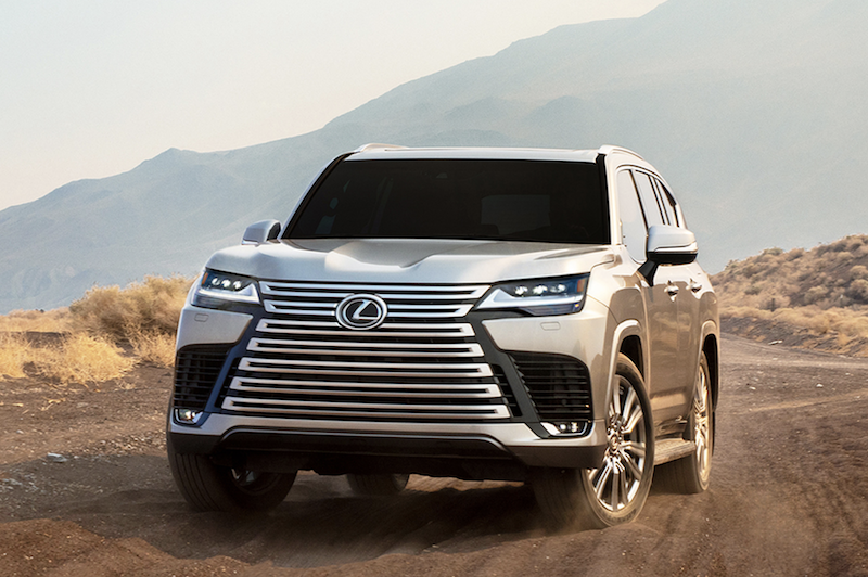 The new front end of the 2022 Lexus LX 600
