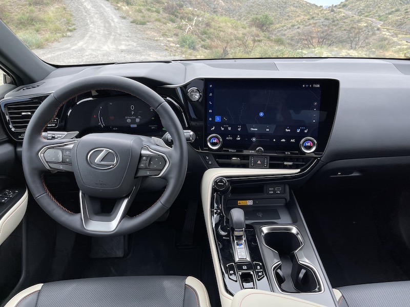 The view from the drivers seat in the 2022 Lexus NX