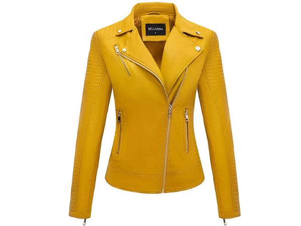 Yellow leather jacket 