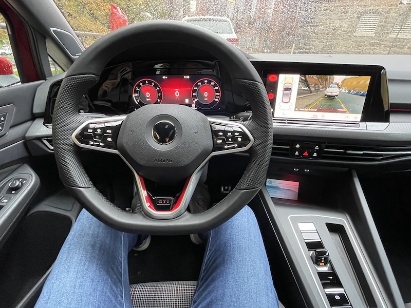 A view of the driver's seat in the VW GTI. Photo by Scotty Reiss