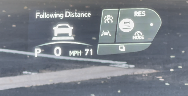 Head up display in the Lexus NX actually shows you the driver assist features 