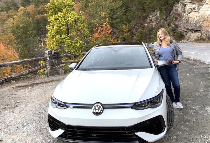 The new headlights and light bar connect to the VW badge, defining the new face of Golf and carrying a resemblance to its siblings. Photo by Scotty Reiss