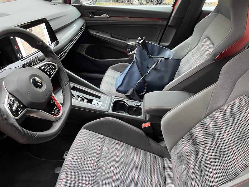 A view of the driver's seat in the VW GTI. Photo by Scotty Reiss