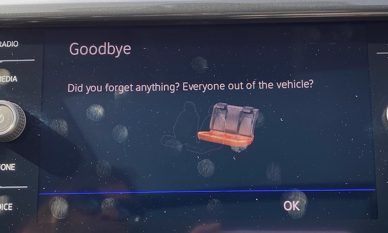 2022 Volkswagen Taos Rear Seat Passenger Reminder New Car Technology