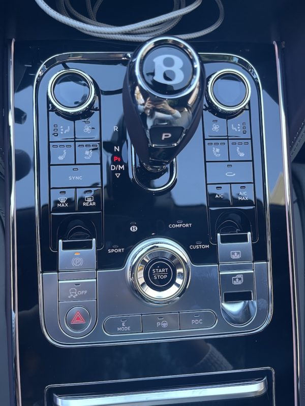 Bentley Flying Spur Hybrid Center Console. Photo: Jaclyn Trop