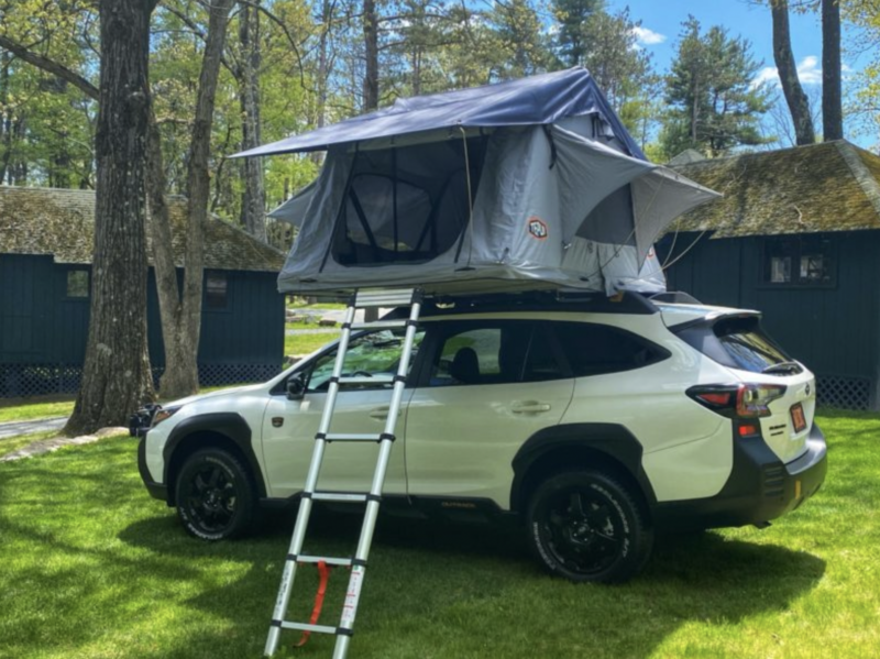 Subaru Owner - Outback WIlderness with Tent on top