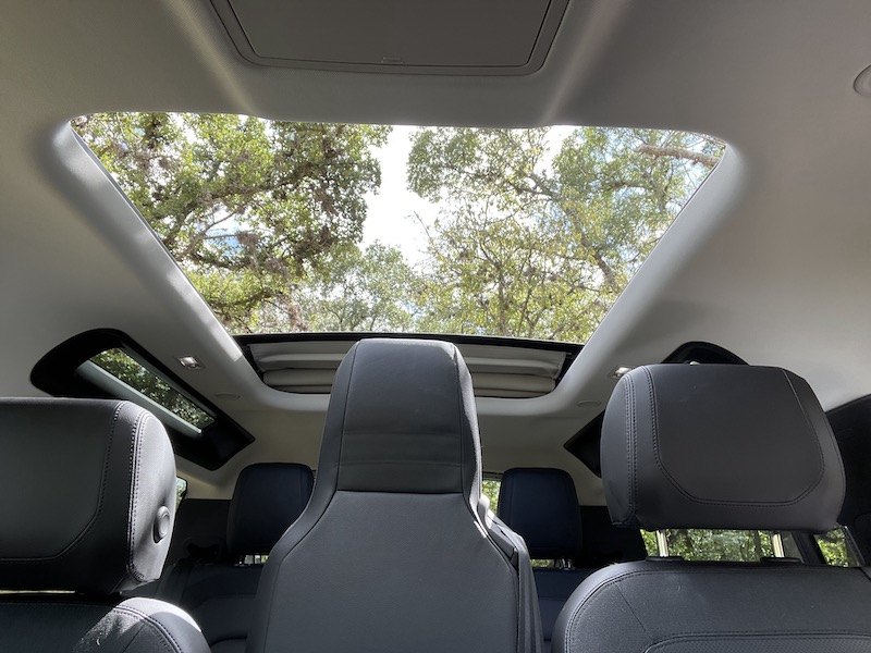 The Fabric Sun Roof Fully Open; With The Safari Windows Along The Roofline The Land Rover Defender 90