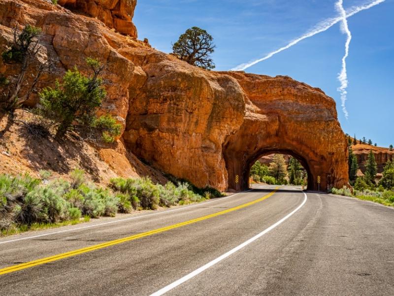The hole in the rock portion of Utah's Scenic Byway 12A