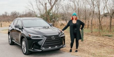 Lexus NX350 Parked with woman in black