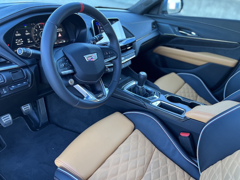 Three pedals, please! You can see as you get into the Cadillac CT4-V Blackwing that this is going to be speical