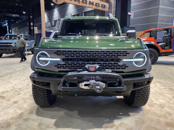 Winch on the 2022 Ford Bronco Everglades. Photo: Sara Lacey