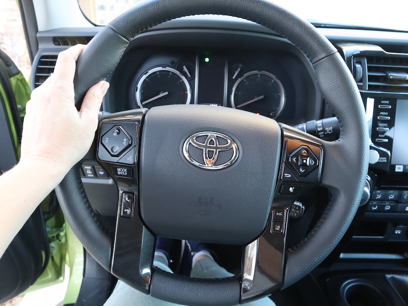 The view from the driver's seat of the Toyota 4Runner