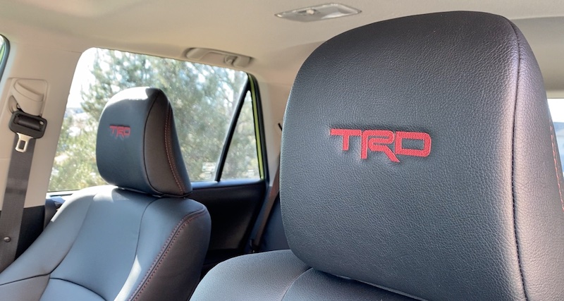 TRD Pro embroidered headrests. Photo: Sara Lacey