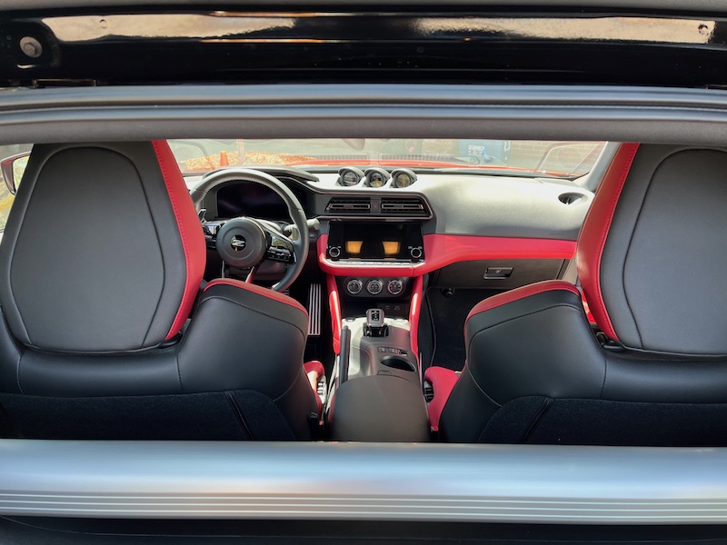 2023 Nissan Z red interior. Photo: Sara Lacey