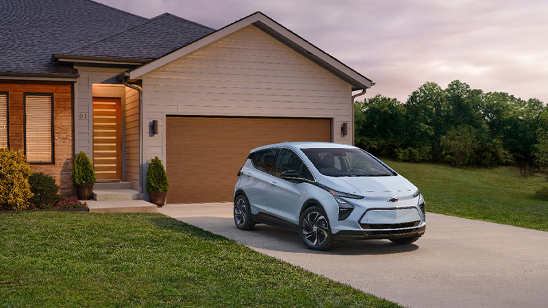 2022 Chevy Bolt Parked in a Driveway
