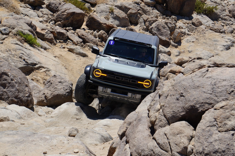 Crawling along in the Ford Bronco Raptor. Photo: Emme Hall