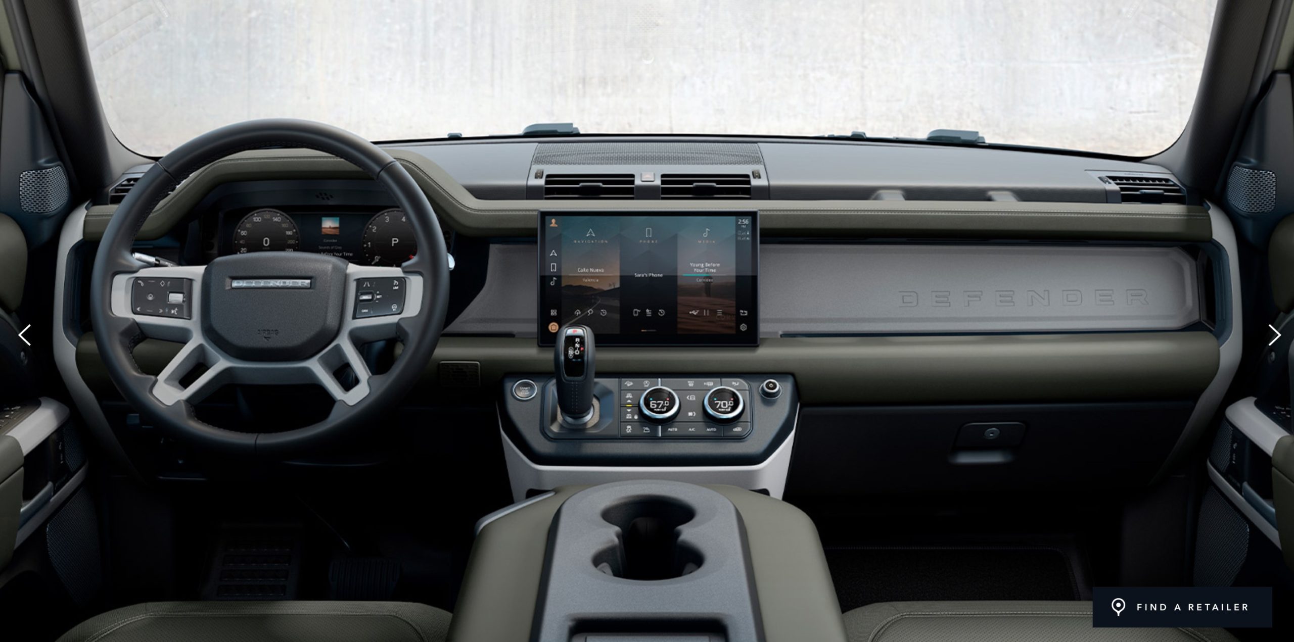 Defender interior. Photo: Land Rover
