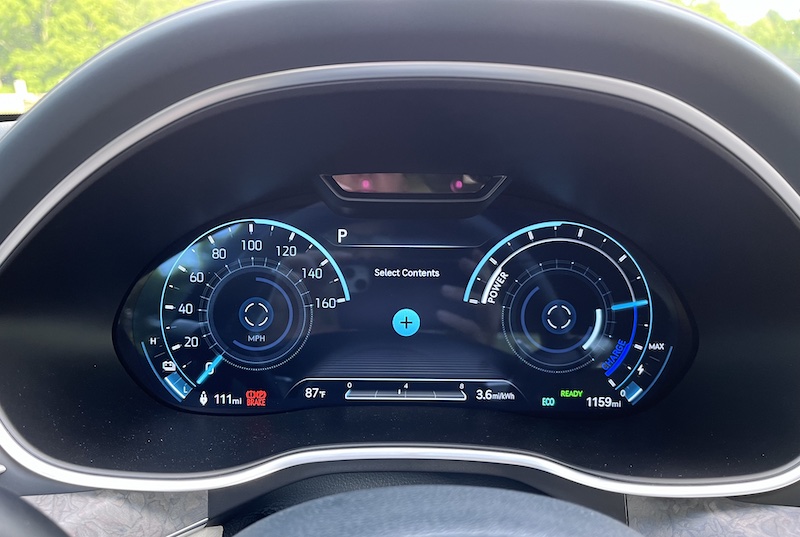 Instrument cluster in the 2023 Electrified G80. Photo: Sara Lacey