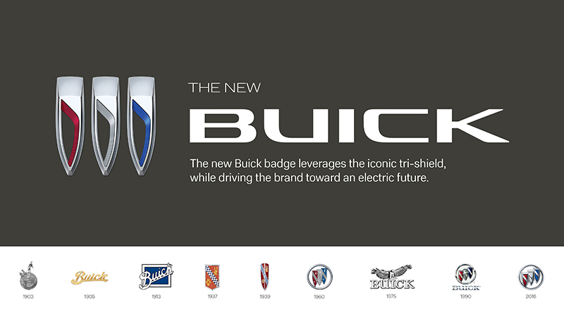 New Buick Logo & Through the Ages. Photo: Buick